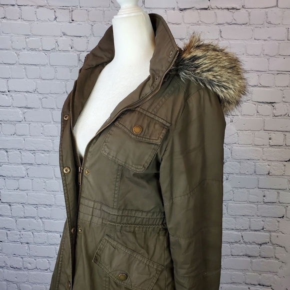 đť…şBCBGENERATION Hooded Parka Green sz. XS - Picture 6 of 8